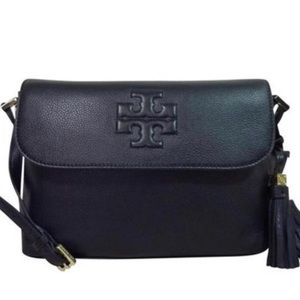 Authentic Tory Burch Thea Black Messenger Bag.